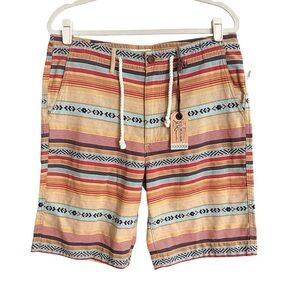 3RD & ARMY Southwest Stripe Drawstring Shorts Men’s Size 34 Boho Festival Style